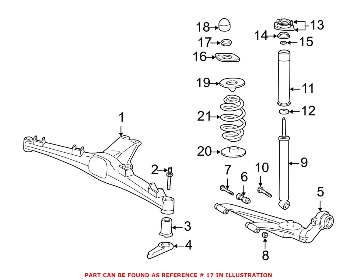 BMW Shock Mount Washer - Rear 33521117677